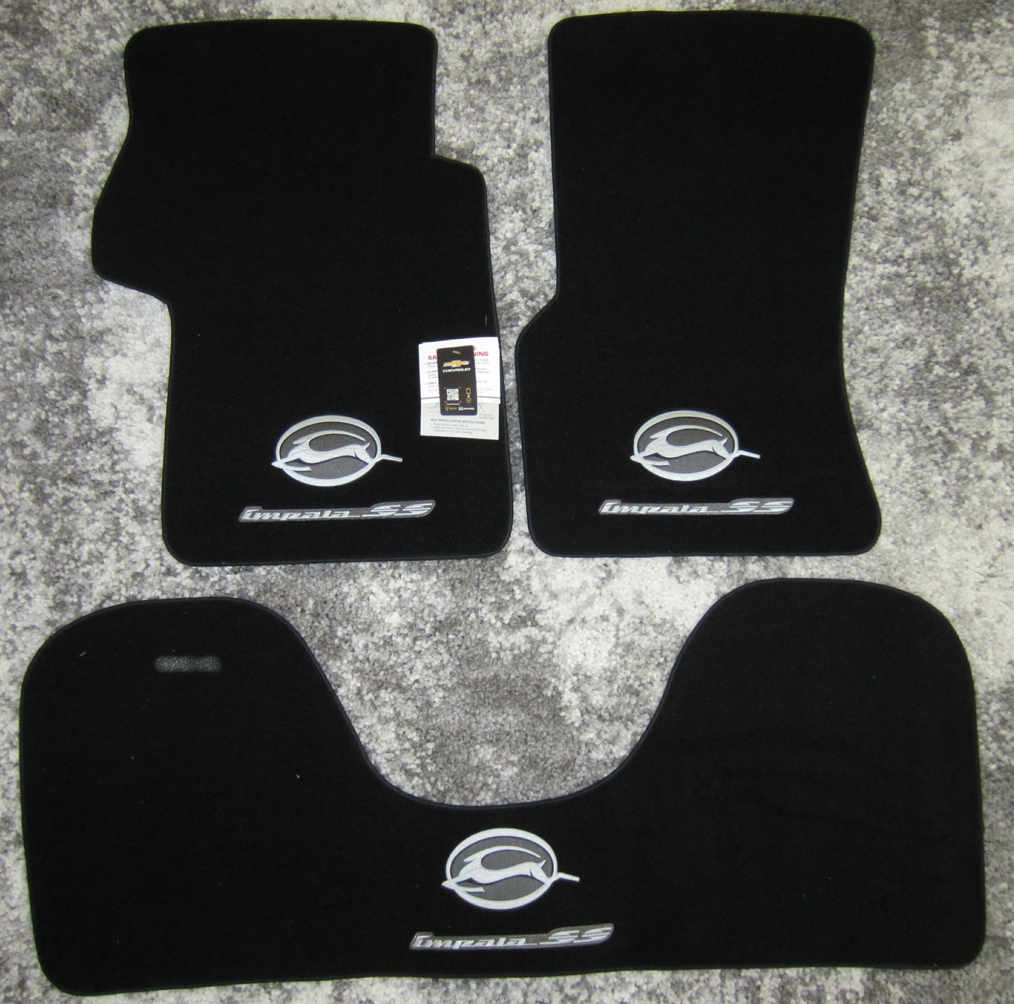 B-Body Greyscale Impala SS Deer/Script Floor Mats